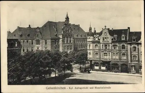 Ak Gelsenkirchen im Ruhrgebiet, Amtsgericht, Munckelstraße