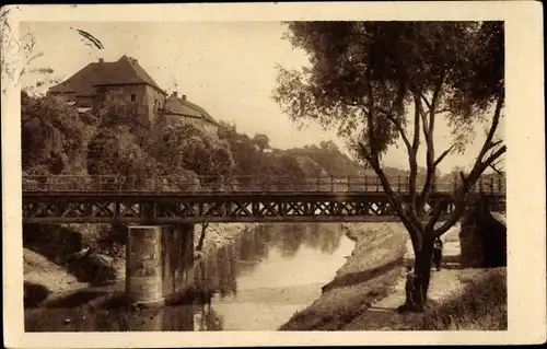 Ak Slezská Ostrava Polnisch Ostrau Reg Mährisch Schlesien, Schloss, Brücke