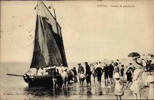 Ak Onival Somme, Boot am Strand