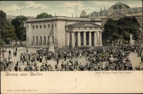 Ak Berlin Mitte, Unter den Linden, Neue Wache, Denkmal