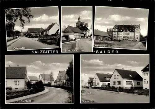 Ak Salder Salzgitter in Niedersachsen, Museum, Kirche, Siedlung, Straße