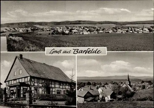 Ak Barfelde Gronau an der Leine in Niedersachsen, Gesamtansicht, Gasthof, Teilansicht