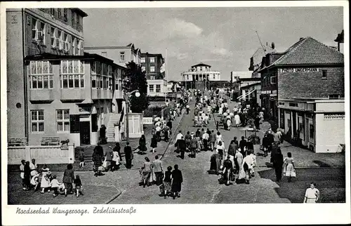 Ak Nordseebad Wangerooge in Ostfriesland, Zedeliusstraße, Passanten