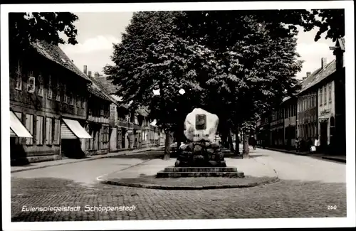 Ak Schöppenstedt in Niedersachsen, Gedenkstein
