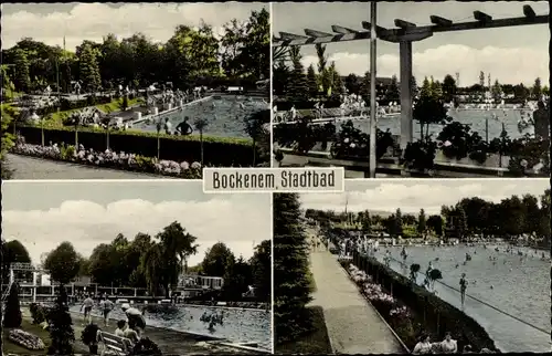 Ak Bockenem am Harz, Stadtbad, Badegäste