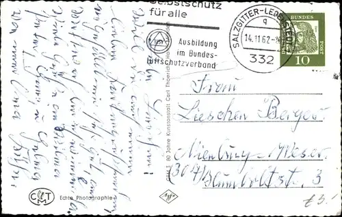 Ak Lebenstedt Salzgitter, Hochhaus, Kaufhaus Hertie, Martin-Luther-Kirche, Bahnhof, Breite Straße