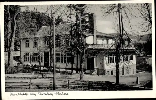 Ak Festenburg Altenau Schulenberg Clausthal Zellerfeld im Oberharz, Haus Waldfrieden