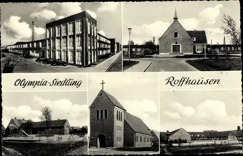 Ak Roffhausen Schortens Friesland, Olympia-Siedlung, Kirche