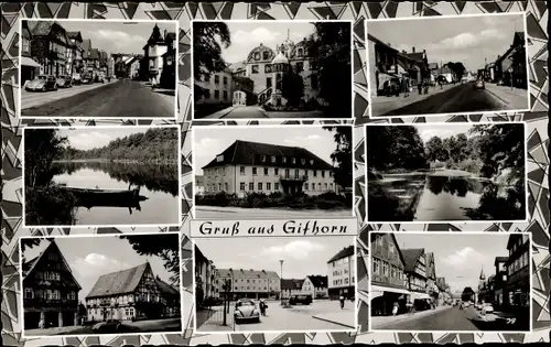 Ak Gifhorn in Niedersachsen, Straßenpartie, Häuser, Auto