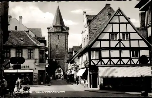 Ak Helmstedt in Niedersachsen, Hausmannsturm, Fachwerkhaus