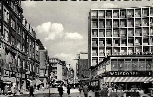 Ak Essen im Ruhrgebiet, Kettwiger Straße, Wolsdorff, Passanten