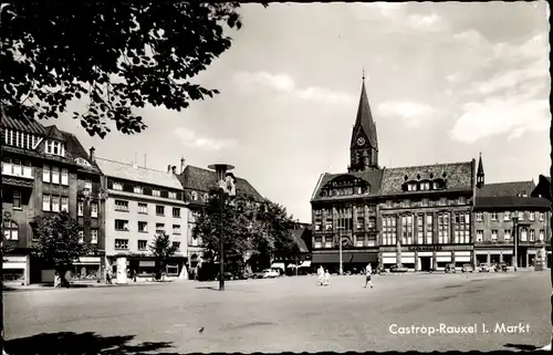 Ak Castrop Rauxel im Ruhrgebiet, Markt