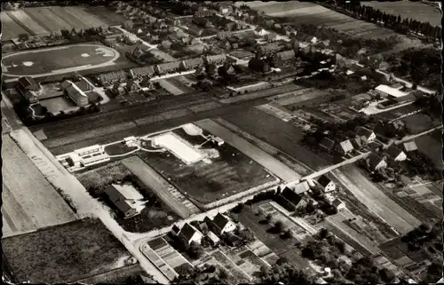 Ak Lahde Petershagen an der Weser, Luftaufnahme