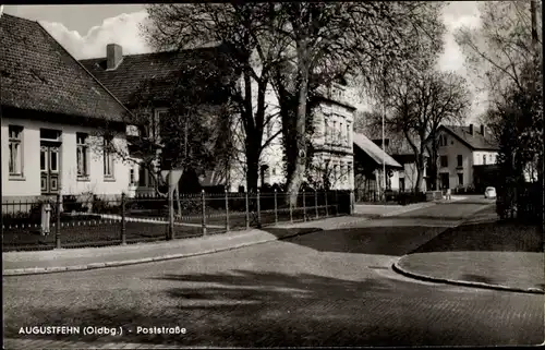 Ak Augustfehn Apen in Oldenburg, Poststraße