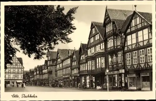 Ak Celle in Niedersachsen, Stechbahn, Fachwerkhäuser