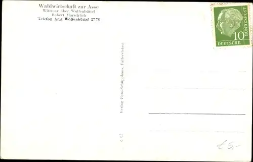 Ak Wittmar in Niedersachsen, Waldwirtschaft zur Asse, Bismarcksäule, Burgruinen