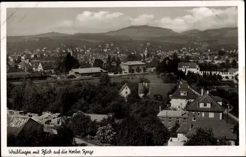 Ak Waiblingen in Württemberg, Totale mit Korber Berge