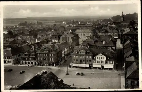 Ak Erlangen in Mittelfranken Bayern, Marktplatz, Stadt