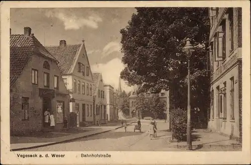Ak Vegesack Hansestadt Bremen, Bahnhofstraße