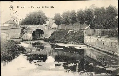 Ak Diksmuide Dixmude Westflandern, Flussidylle