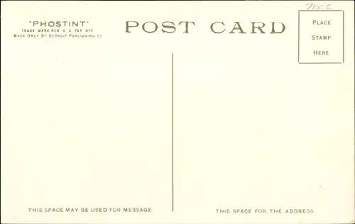 Ak Flussdampfer, Frachtschiff, Detroit River, US Marine Postal Service