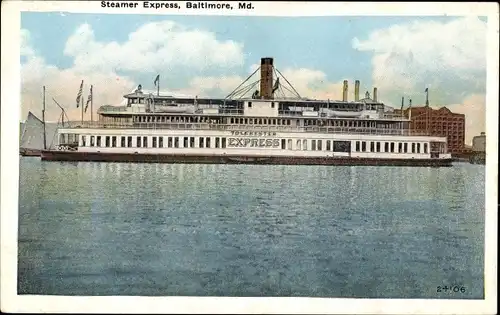 Ak Baltimore Maryland USA, Dampfer Express