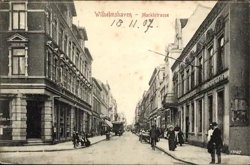 Ak Wilhelmshaven an der Nordsee, Marktstraße