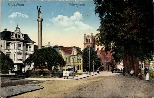 Ak Oldenburg in Niedersachsen, Friedensplatz