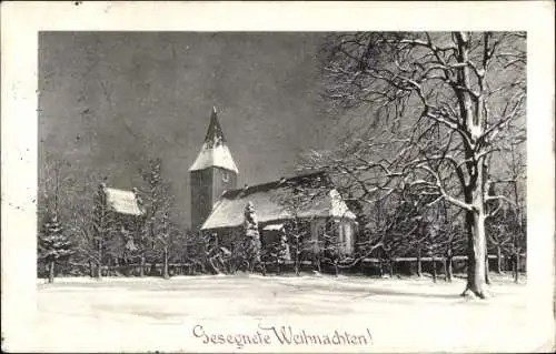 Ak Wiesmoor in Ostfriesland ?, Kirche, Glückwunsch Weihnachten