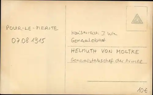 Ak Generalstabschef Helmuth von Moltke, Portrait, NPG 5023