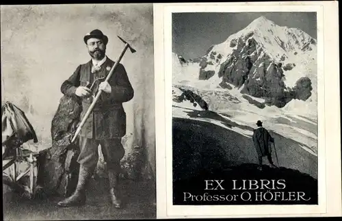 Ak Professor Höfler, Bergspitze, Bergsteiger