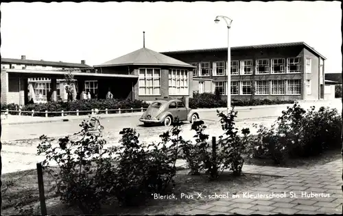 Ak Blerick Limburg Niederlande, Pius X. Schule und Kindergarten St. Hubertus