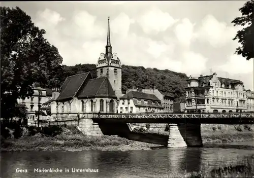 Ak Untermhaus Gera in Thüringen, Marienkirche