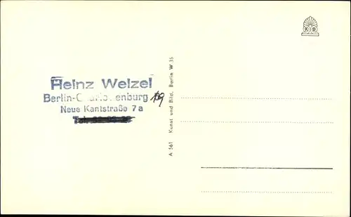 Ak Schauspieler Heinz Welzel, Portrait, Autogramm