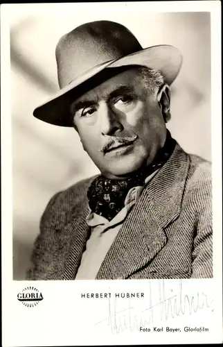 Ak Schauspieler Herbert Hübner, Portrait, Autogramm