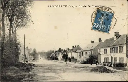 Ak Lamorlaye Oise, Route de Chantilly