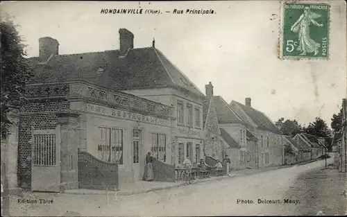 Ak Hondainville-Oise, Hauptstraße, Café-Restaurant