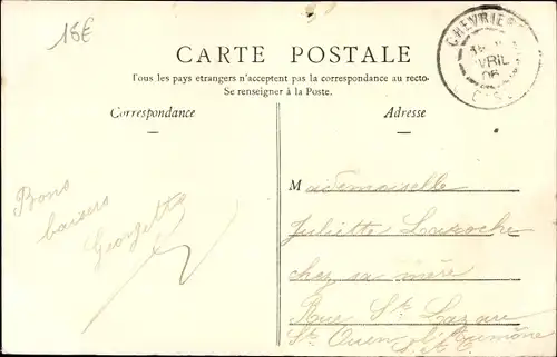 Ak Houdancourt Oise, Route de Chevrières