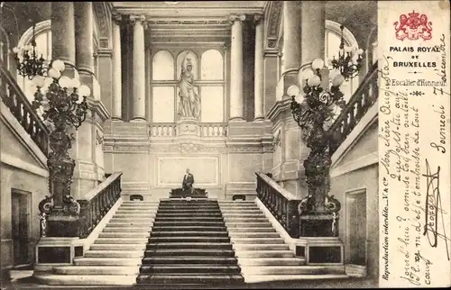 Ak Laeken Brüssel Brüssel, Königspalast, Ehrentreppe, Treppe