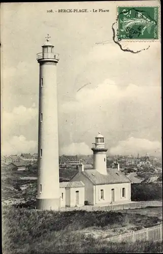 Ak Berck Plage Pas de Calais, Leuchtturm