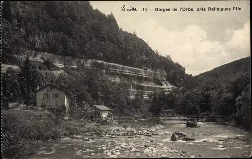 Postkarte Orbe Kanton Waadt Schweiz, Gorges de l'Orbe