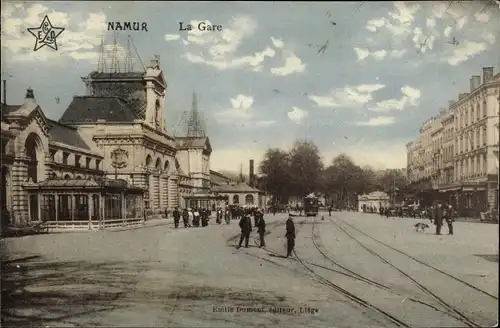 Ak Namur Wallonien, Bahnhof