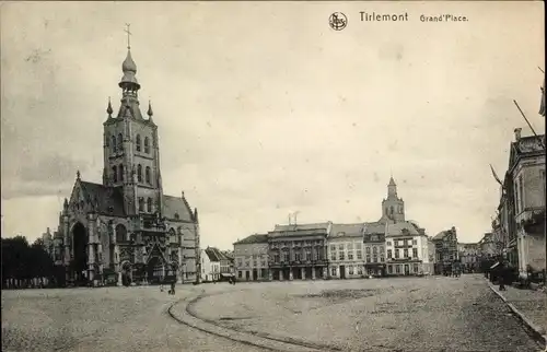 Ak Tienen Thienen Tirlemont Flämisch Brabant Flandern, Platz, Kirche