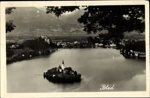 Ak Bled Veldes Slowenien, Gesamtansicht