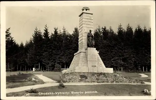 Ak Chodsko Vyhledy Südböhmen, Baaruv pomnik