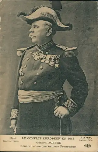 Ak Marschall Joseph Joffre, Portrait, Uniform, Orden
