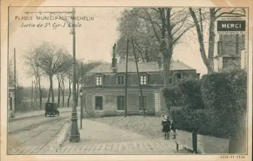 Ak Saint Cyr l'Ecole Yvelines, Michelin Schild am Ortsausgang