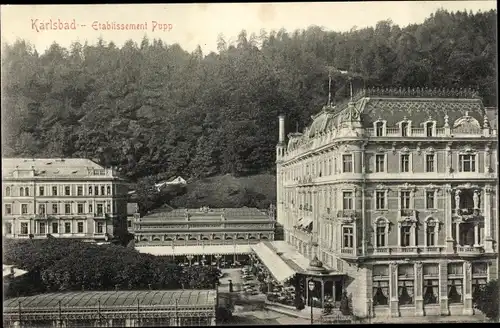 Ak Karlovy Vary Karlsbad Stadt, Gasthaus Pupp