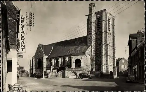 Ak Onival Ault Somme, Kirche, Restaurant