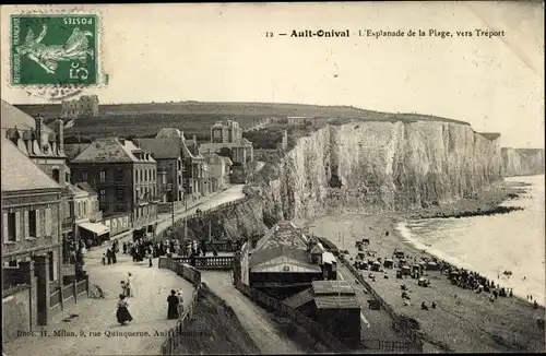 Ak Onival Ault Somme, Esplanade de la Plage, Treport